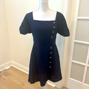 Puff Sleeve Linen Mini Sun Dress